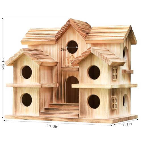 10-Room Purple Martin Bird House – Handcrafted Solid Cedar, Weatherproof