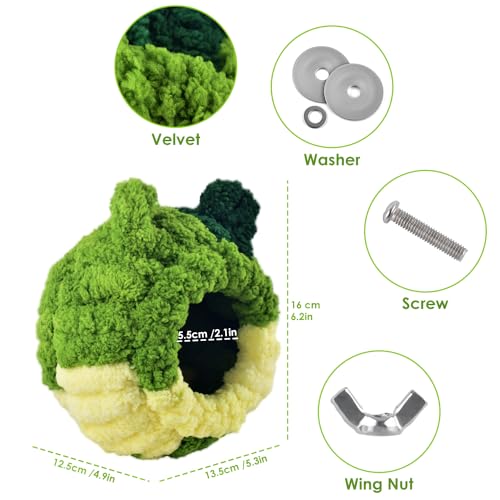 KATUMO Bird Nest, Small Sun Conure Breeding House Parrotlet Snuggle Hut Lovebird Bed for Conure, Lovebird, Zebra Finch, Loriculus, Hamster and Other Small Birds (Less Than 5 inches Long) - size: S (Green)