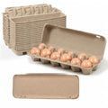 MT Products Natural Flat Top Egg Cartons 12 Count Pulp 20 Pack Made in USA | Flat top pulp cartons hold 1 dozen eggs. Sturdy, biodegradable, Made in USA. Ideal for farms and backyard hens.