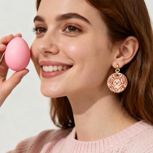 CHGCRAFT 4 Sheets Easter Bunny Clay Texture Mat Easter Egg Pattern Polymer Clay Texture Sheets DIY Tools for Pottery Earring Jewelry Making Stamp Engraving Machines, 3.9x2.6inch - style: Easter Egg