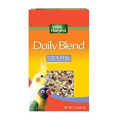 Wild Harvest Daily Blend Nutrition Diet, 2 Pounds, Bird Food for Cockatiels, Lovebirds and Small Hookbills - size: 2 Pound (Pack of 1)