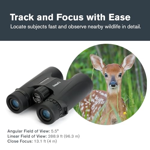 Celestron Outland X 10x42 Binoculars for Wildlife & Hunting | Built for the Outdoors, Rugged Rubber-Armored Body, Waterproof, BaK-4 Prisms, Multi-Coated Optics, Bright, Clear Views - size: 10x42 Outland X, style: Outland X 10x42