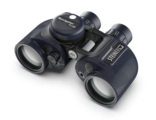 Steiner Navigator 7x50 Binoculars - Magnification 7X - High Contrast Optics - Floating Prism System - Sports-Auto Focus - Delivers Excellent Image Clarity, Navy Blue with Compass (2343, New Version) - size: 7x50, style: With Compass