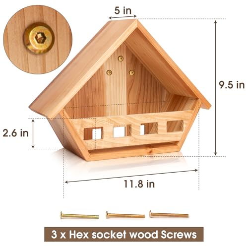 SWANGSA Cedar Mourning Dove Nesting Box, Birdhouses for Outdoor Doves and Other Small Birds - size: 1 Pack
