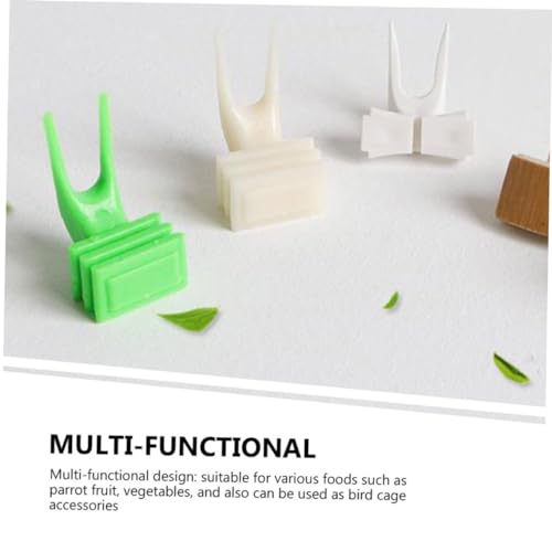 50pcs Parrot Fruit Holders Compact Vegetable Fixing Forks for Birds Convenient Foraging for Parrots Easy Installation and Practical Use Bird Cages