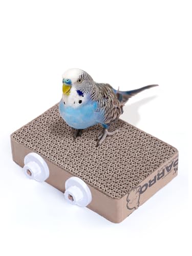 7.3 Inch Paper Bird Toys, Bird Platform, Parrot Toy, Help Birds Clean Beak, Release Stress, Reduce Boredom - Suitable for Budgie, Cockatiel, Lovebird, and Other Small to Medium-Sized Pet Birds - size: M