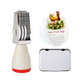 Egg Dater Kit, 1 Date Stamp（Month&Day）, 1 Black Fade-Resistant Ink, 50 Farm Fresh Eggs Instructions, for Chicken Duck Turkey Goose Eggs - color: White/Red
