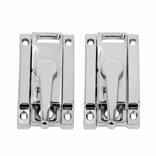 30001H Half Circle Lock for Bird Cages, Durable and Lightweight Bird-Safe Lock with Reflective Finish, Easy 2-Part Installation, Ideal for Cage Door Security (Pack of 2) - size: Pack of 2