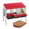 Chicken Nesting Box 3-Compartment Roll-Out with Pull-Out Trays, Egg Nesting Boxes for Hens, Chicken Coop Laying Box,Easy Wall Mounting with Metal Legs - color: Nesting Box Pads, size: 30.7"L x 20.1"W x 20.1"H