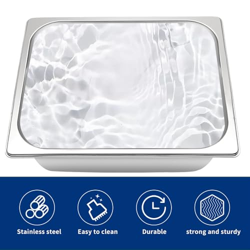Dog Bowl Stainless Steel Water and Feed Dish with Non-Slip Pads (1.85Gal-2 Sets) - size: 1.85Gal-2 Sets