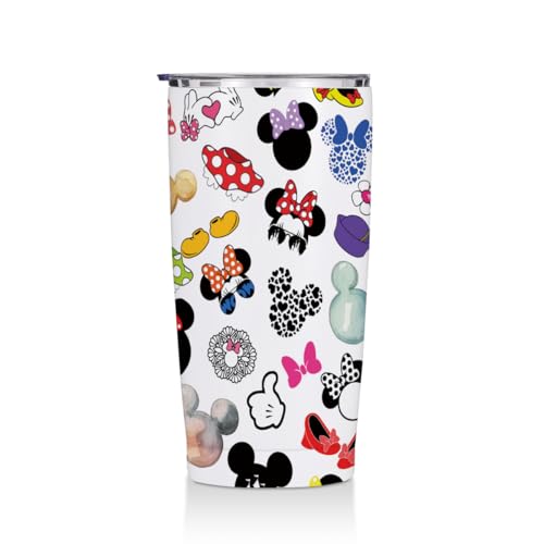 Jztco Magic Cartoon Mouse Inspired Skinny 20 oz Tumbler | Mouse Themed Gifts for Women Girls Friend Sisters Daughter Coffee Mug Insulated Tumblers Thermal Cup for Vacation Trip - color: Multi 1297
