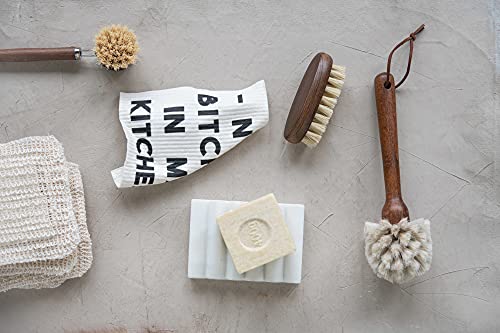 Creative Co-Op Beech Wood Brush, Dark Brown