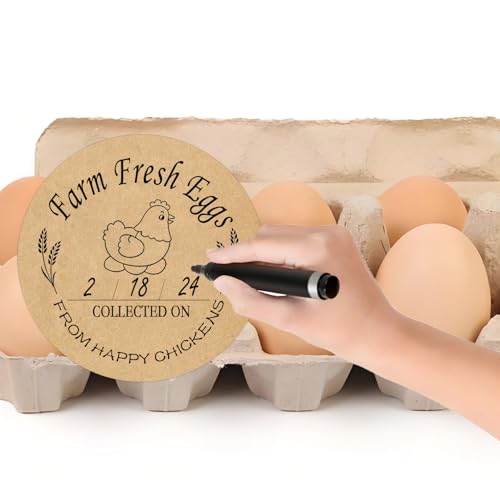 500 Pcs Farm Eggs Laid On Stickers 2 inch Farm Eggs Collected Date Stickers Coop Handling Instructions Labels Egg Carton Eggs Sell