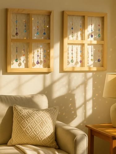 2 Pcs Chicken Wire Frames for Suncatchers, Unfinished Wooden Frames Crafts for Photo Display, and DIY Decor