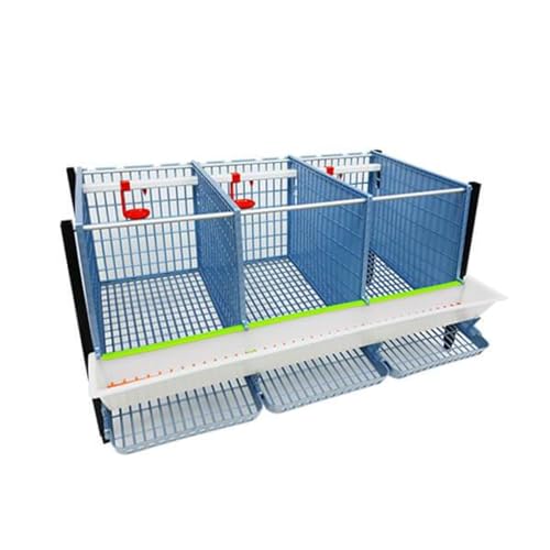 Chicken Cage - 3 Layer H: 15" (Power-Washable, Durable, PP Plastic (Polypropylene) | Hatching Time