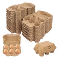 50 Pack Egg Baskets, Half Dozen Egg Cartons, Paper Egg Cartons, Egg Holder Hold 6 Eggs each for Safe Storage, Transport & Display - Ideal for Farm Fresh Eggs, Crafts, (Standard Size) - size: 50 Pack Half Dozen