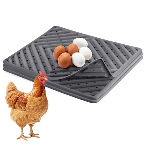Chicken Nesting Pads for Chicken Coop, Washable Laying Pads for Nesting Box, Reusable Hen Nesting Box Pads for Coop Bedding, Easy to Clean, 12" x 12", Grey, 3 Pack - color: Grey