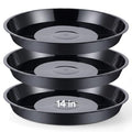 3 Pack Plastic Bird Bath Bowl, 14”Ground Bird Baths for Outdoor(Black） | Large Durable Birds Bath Dish for Garden Yard, Birds Water Bowl Feeder Tray Replacement, Weather Resistant ABS Plastic - color: Black