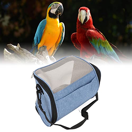 Bird Carrier Bag Bird Travel Cage Bird Carrier Bag Transparent Portable Lightweight Breathable Travel Cage for Cockatiels Parakeets Small Bird Blue (Blue) - color: Blue
