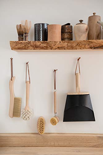 Beech Wood Dish Brush with Leather Strap