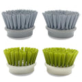 Palm Brush Refills, Dish Brush Replacement Head, 4 Pack - color: Green&gray
