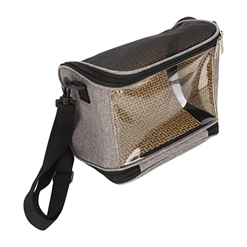 Bird Carrier Bag Bird Travel Cage Bird Carrier Bag Transparent Portable Lightweight Breathable Travel Cage for Cockatiels Parakeets Small Bird Blue (Gray) - color: Gray