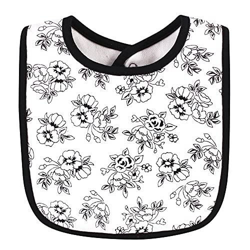 Hudson Baby Unisex Baby Cotton Bib and Headband Set - color: Toile, size: One Size