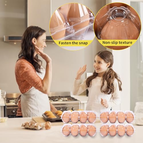 3 * 4 grid large plastic Egg Carton,fit into 2.5 oz of egg (100 pc) | (3*4)12 grid Reusable Eggs Carton，Disposable Large Clear Plastic Egg Carton,egg cartons cheap bulk，for Family, Farm, Markets - size: 3x4 12 Large Egg Carton, 100 pieces