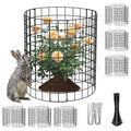 PASARA 6 Pack Plant Protectors from Animals, 13 Inch Round Cloche Plant Cages with Sturdy Chicken Wire Mesh, Garden Cages to Keep Animals Out for Vegetables & Flowers, Includes Support Stakes - size: 6PACK-12*12inch