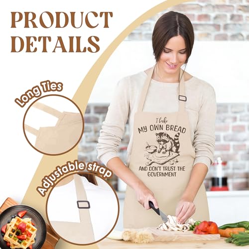 Sourdough Apron for Women with Deep Pockets - Funny Bakers Apron, Unique Sourdough Gifts for Women & Bread Bakers, Adjustable Kitchen Apron for Mom, Mother’s Day Baking Gift - B11 - color: I Bake My Own Bread 1