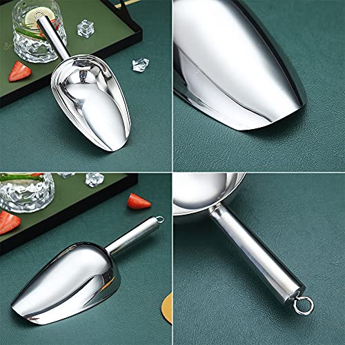 Premium Stainless Steel Cookie & Ice Cream Scoop - Dog Food & Utility Scoop - Dishwasher Safe (Silver/8oz/9 Inch) - color: 1. Silver
