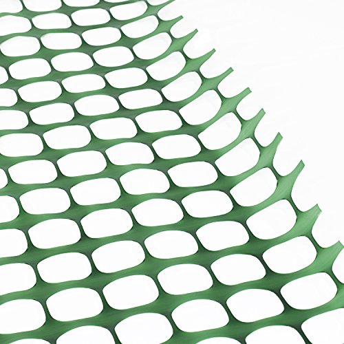 Fencing, Temporary Fence, Snow Fence, Chicken, 10.55 lb/roll, 4x100' Feet | Houseables Green Plastic Fencing, Deer Netting, Plastic Mesh Roll, Safety Netting, Construction, Yard, Garden, Dogs, Backyard - color: Green
