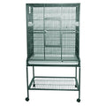 A&E Cage Co. Flight Cage & Stand, 32"x21", Green - color: Green, size: 32.0"L x 21.0"W x 63.0"H