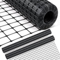 Windyun 2 Roll Plastic Mesh Fence, Black Safety Temporary Garden Fencing Animal Barrier Netting for Animal Deer Rabbit Chicken Dog Poultry Construction Snow Fence Patio(50 ft) - size: 50 ft