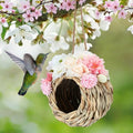 Novabright Spring Flower Bird Houses for Outside Hummingbird Gift Nest Hanging Bird House Spring Outdoor Decoration for Hummingbird Garden Patio Lawn Window Outdoor Home Decoration Gift