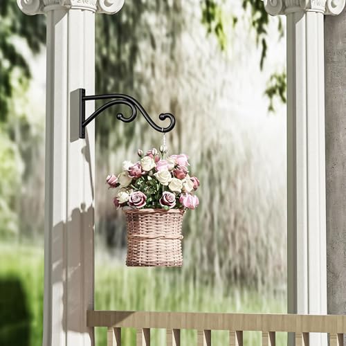 8 Inch Plant Hanger Plant Hook, 2 Pack Plant Bracket Wall Hooks. | Modern Designfor Hanging Flower Basket, Lanterns, Bird Feeder, Wind Chimes Indoor & Outdoor. - size: 8 Inch