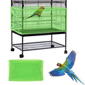 Daoeny Large Bird Cage Cover, Bird Cage Seed Catcher, Adjustable Soft Airy Nylon Mesh Net, Birdcage Cover Skirt Seed Guard for Parrot Parakeet Macaw African Round Square Cages (Green) - color: Green