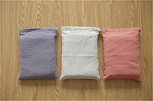 Cotton Linen Japanese Apron Halter Cross Back Bandage X Shape Aprons Two Pockets - color: Lightgray
