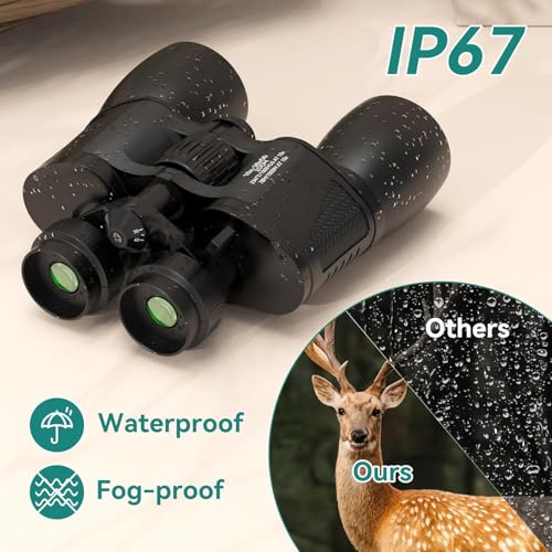 MLight 10-30X50 Zoom Binoculars for Adults, High Powered Military Binoculars for Bird Watching, Hunting, Outdoor, Hiking, Concerts Large View, Waterproof, BK7 Prism, FMC Lens, Low Light Night Vision - color: 10-30X50 (BAK7)