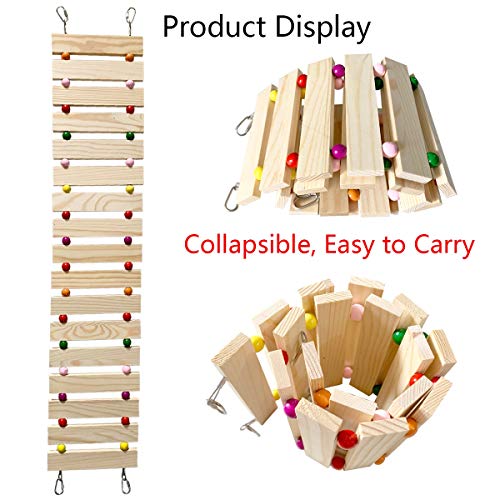 Chicken Coop Toy - Natural Wood Chicken Ladder, Swing, Perch for Hens, Poultry, Rooster, Chicks - size: S