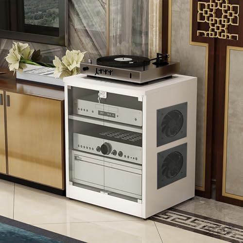 Nalle 120MM Quiet Cooling Single Fan System with Power Adapter and Speed Control for Home Theater AV Cabinets Server Cabinet Greenhouse Cooling 6.3 * 6.3" Front-Panel