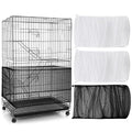 3 Pieces Large Adjustable Bird Cage Cover Seed Feather Catcher Birdcage Nylon Mesh Net Cover Soft Skirt Guard for Parakeet Macaw African Round Square Cage (118 x 15 Inch in Circumference and Width) - size: 118 x 15 Inch in Circumference and Width