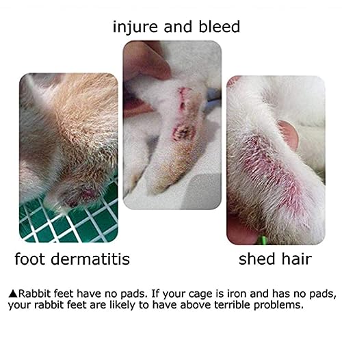 Hamiledyi 4 Pcs Rabbit Cage Mats Plastic Bunny Feet Pad Playpen Floor Mats for Rabbit Hamster Rat Chinchilla Guinea Pig
