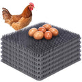 Gray 6 Pack Chicken Nesting Box Pads with 6 Pcs Fake Wooden Eggs Washable Artificial Grass Nesting Pads Reusable Plastic Bedding Laying Mats for Chicken Coop, 12" x 12" - color: Gray