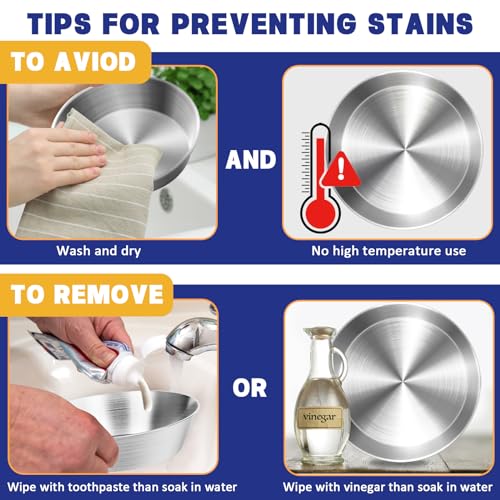 2-Pack 304 Stainless Steel Cat Food Bowls, Non-Slip Basic Dishes | Shallow Whisker-Friendly Silicone Water Metal Bowls, Easy to Clean Indoor Flat Plates for Cat, Kitten, Small Dog (5.9") - color: 2 PCS