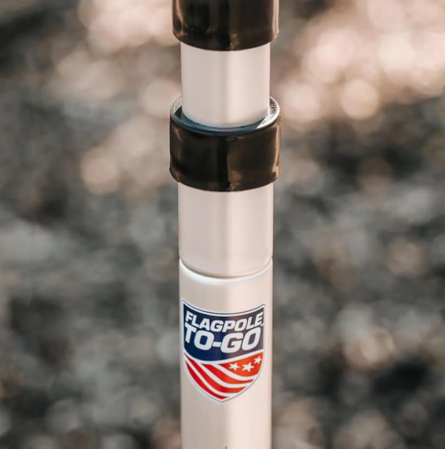 Telescoping Aluminum Portable Flagpole - style: 14 FT 4 IN