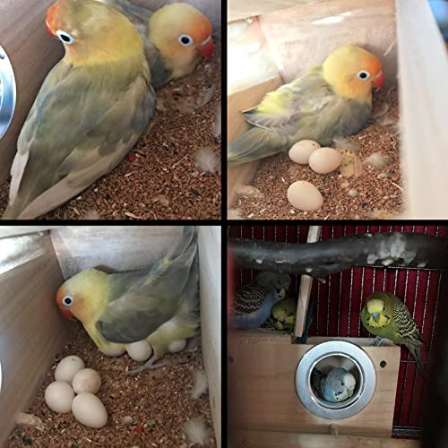 PINVNBY Parakeet Nesting Box Bird House Wood Breeding Box Parrots Mating Box for Lovebirds Budgie Finch Cockatoo Canary and Medium-Sized Birds(S) - size: Small