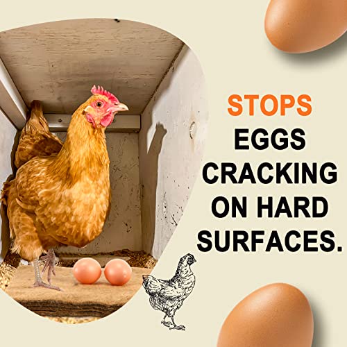 Aoriher 12 Pack Natural Hemp Chicken Nesting Pads Reusable Hens Bedding Mats Chicken Nesting Box Liners for Hen Laying Eggs, Coop Pet Garden Lawn Indoor Outdoor, 11.8 x 11.8 Inches