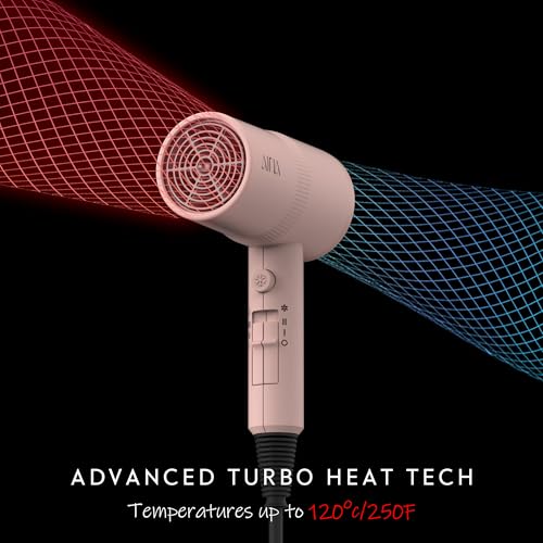 AINA Hair Dryer with Diffuser,Comb Full-Featured Blow Dryer 110V(Pink) | 3 Heat/2 Speed;Cold shut button;Lightweight;Compact Size;High Temp;Low Airflow;Same Results;Less Expense - color: Babe Pink, size: 4 Piece