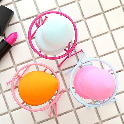 AKOAK 1 Pack Cute Chicken Shape Powder Puff Storage Rack, Makeup Egg Drying Rack, Makeup Gourd Puff Sponge Display Stand Beauty Tools (Sky blue) - color: Sky blue